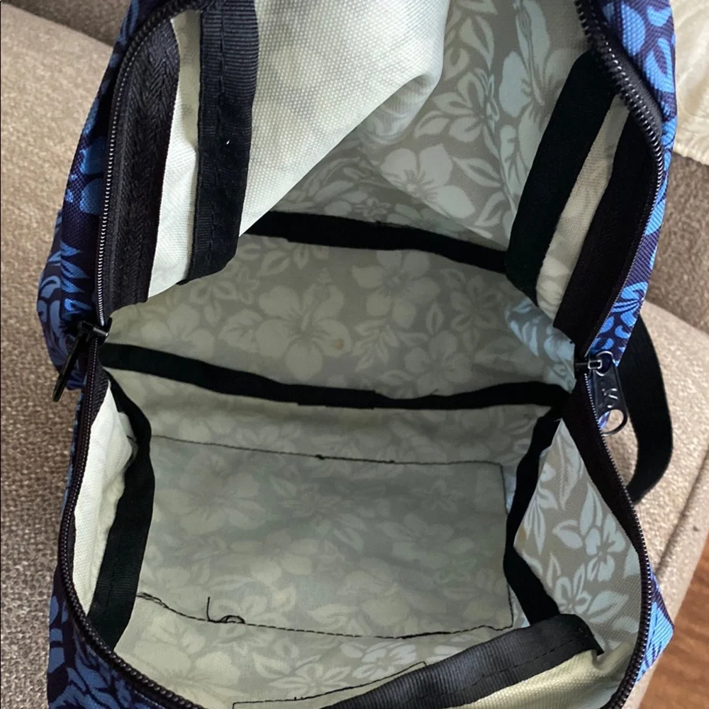 JanSport Navy & Light Blue Floral Mini Backpack